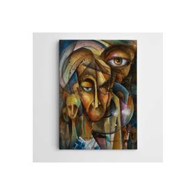 Dekolata Yüzler Modern Sanat 40x60 cm Kanvas Tablo