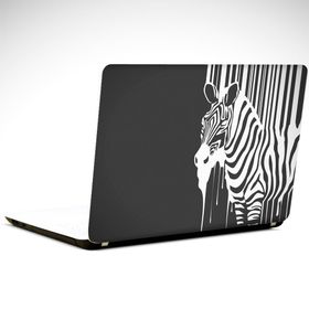 Dekolata Zebra Siyah Beyaz 40.5x27 cm Laptop Sticker