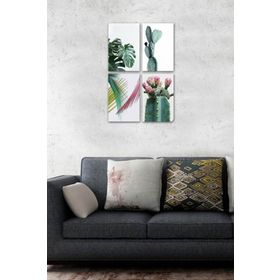Dekolia By Foresta Concept DKH082 Lazer Kesimli 4 lü 15x23 cm Mdf Tablo