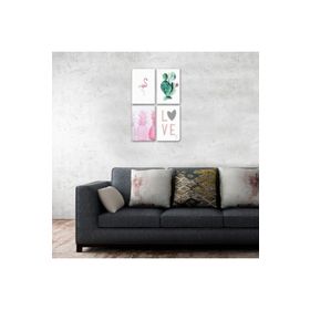Dekolia By Foresta Concept DKH105 Lazer Kesimli 4 lü 15x23 cm Mdf Tablo