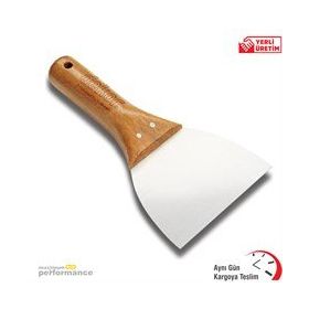 Dekor 0079 10 cm Yay Çeliği Ahşap Saplı Macun Ispatulası