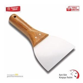 Dekor 0079 10 cm Yay Çeliği Ahşap Saplı Macun Ispatulası