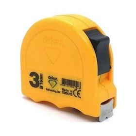 Dekor 3 mt 16 mm Sarı Şerit Metre
