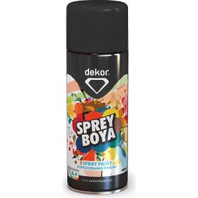 Dekor 400 ml Parlak Siyah Akrilik Efektli Sprey Boya