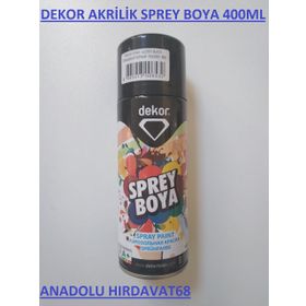 Dekor 400 ML RAL9005 Parlak Siyah Sprey Boya