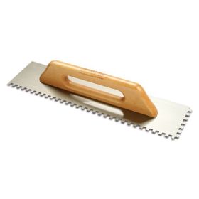 Dekor Kare Diş Ahşap Saplı 50 cm Seramik Malası