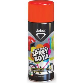 Dekor Kırmızı Floresan 400 ml Sprey Boya