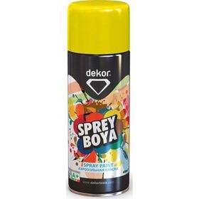 Dekor Krom Sarı 400 ml Akrilik Efektli Sprey Boya