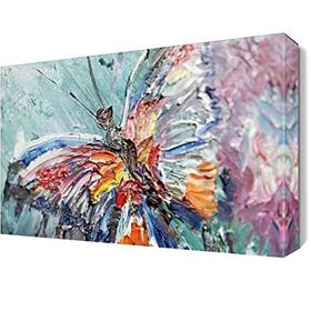Dekor Sevgisi Kelebek 105x70 cm Yağlı Boya Tablo