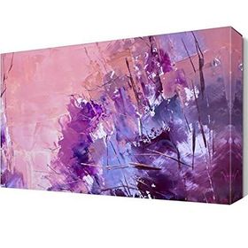 Dekor Sevgisi Mor Desenler 120x80 cm Yağlı Boya Tablo