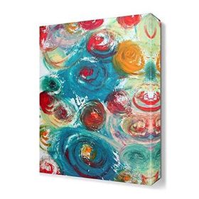 Dekor Sevgisi Renkli Daireler 75x50 cm Yağlı Boya Tablo