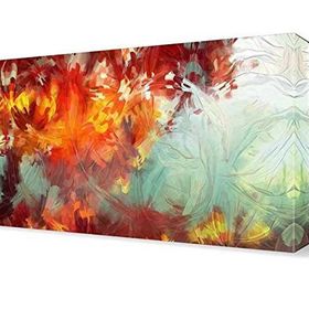 Dekor Sevgisi Renkli Yapraklar 75x50 cm Yağlı Boya Tablo