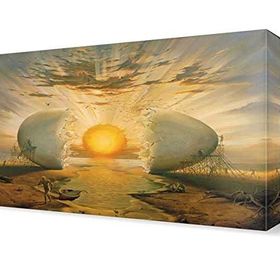 Dekor Sevgisi Salvador Dali Çatlamış Yumurta 60x40 Kanvas Tablo