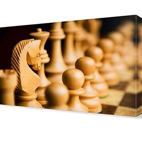 Dekor Sevgisi Satranç Takımı 75x50 Kanvas Tablo