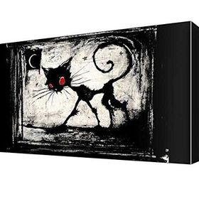 Dekor Sevgisi Siyah Kedi 75x50 cm