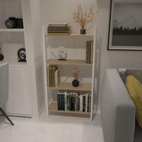 Dekoratif Beyaz Kitaplık Ahşap Çok Amaçlı Raf Mini Kİtaplık