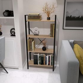 Dekoratif Siyah Kitaplık Ahşap Çok Amaçlı Raf Mini Kİtaplık