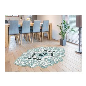Dekoreko 101 Mavi 160x230 Figürlü Özel Kesim Halı