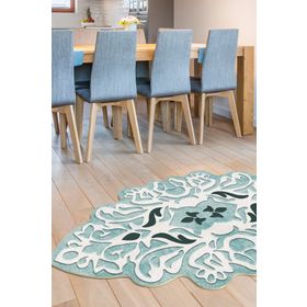 Dekoreko 101 Mavi 160x230 Figürlü Özel Kesim Halı