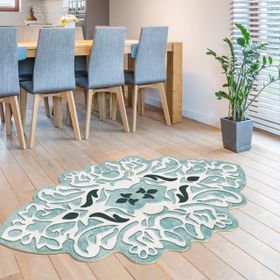 Dekoreko 101 Mavi 160x230 Figürlü Özel Kesim Halı