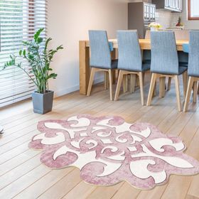 Dekoreko 102 Figürlü Özel Kesim Pudra 80x150 cm Halı