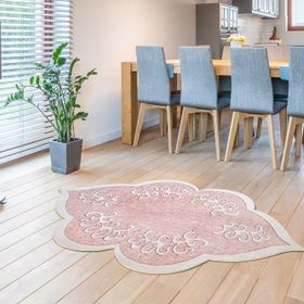 Dekoreko 103 Figürlü Özel Kesim Pudra 80x150 cm Halı