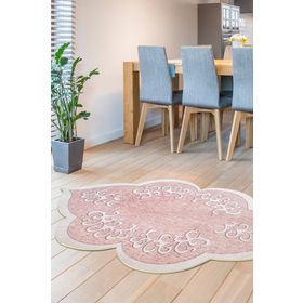 Dekoreko 103 Figürlü Özel Kesim Pudra 80x150 cm Halı