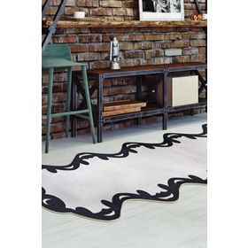 Dekoreko 104 Figürlü Özel Kesim Beyaz 80x150 cm Halı
