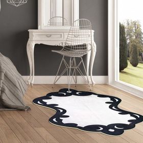 Dekoreko 104 Figürlü Özel Kesim Beyaz 80x150 cm Halı