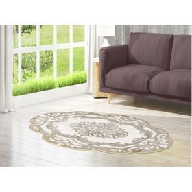 Dekoreko 107 Bej 100x160 Figürlü Özel Kesim Halı