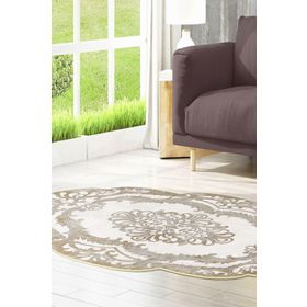 Dekoreko 107 Figürlü Özel Kesim Bej 80x150 cm Halı