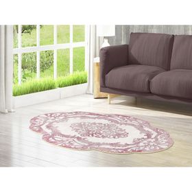 Dekoreko 107 Figürlü Özel Kesim Pudra 120x180 cm Halı
