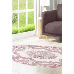 Dekoreko 107 Figürlü Özel Kesim Pudra 80x150 cm Halı