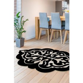 Dekoreko 108 Figürlü Özel Kesim Siyah 80x150 cm Halı