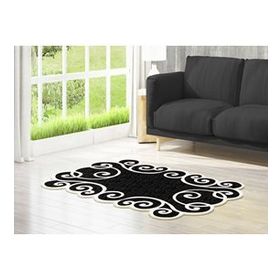 Dekoreko 109 Figürlü Özel Kesim Siyah 120x180 cm Halı