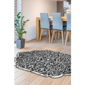 Dekoreko 116 Figürlü Özel Kesim Siyah 120x180 cm Halı