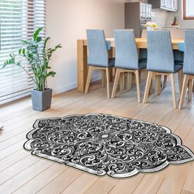 Dekoreko 116 Figürlü Özel Kesim Siyah 80x150 cm Halı