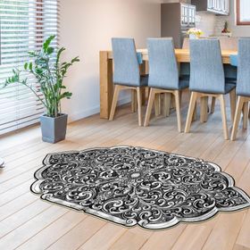 Dekoreko 116 Figürlü Özel Kesim Siyah 80x150 cm Halı