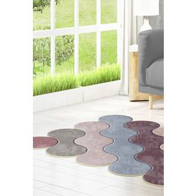 Dekoreko 117 Figürlü Özel Kesim Gri 80x150 cm Halı