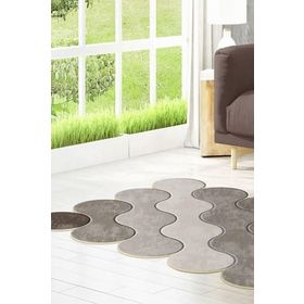 Dekoreko 117 Figürlü Özel Kesim Kahve 80x200 cm Halı