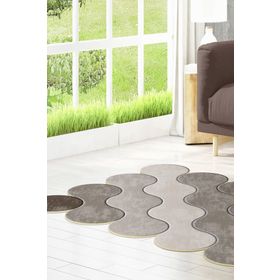 Dekoreko 117 Figürlü Özel Kesim Kahve 80x200 cm Halı
