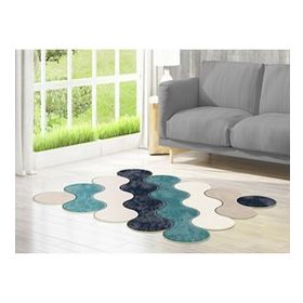 Dekoreko 117 Figürlü Özel Kesim Mavi 80x150 cm Halı