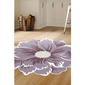 Dekoreko 120 Mor 80x80 Figürlü Yuvarlak Özel Kesim Halı