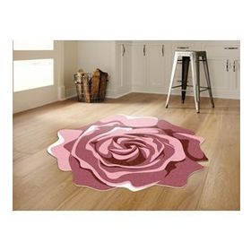 Dekoreko 121 Figürlü Yuvarlak Özel Kesim Pudra 80x80 cm Halı
