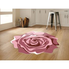 Dekoreko 121 Figürlü Yuvarlak Özel Kesim Pudra 80x80 cm Halı