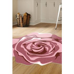 Dekoreko 121 Pudra 80x80 Figürlü Yuvarlak Özel Kesim Halı