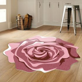 Dekoreko 121 Pudra 80x80 Figürlü Yuvarlak Özel Kesim Halı