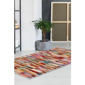 Dekoreko 1620 İnci Saçaksız Renkli 80x120 cm Salon Halı