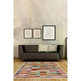 Dekoreko 1620 İpek Halı Saçaksız Renkli 160x230 cm Salon Halı