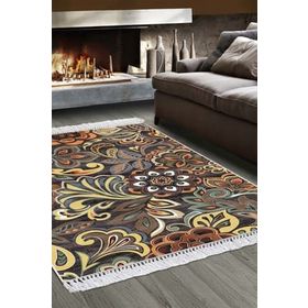 Dekoreko 1843 Desen 1 İpek Dijital Saçaklı 80x120 cm Halı